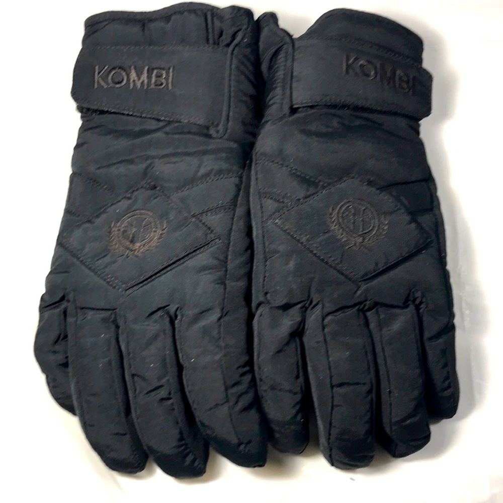 Kombi Women’s Vintage Black Ski Snowboarding Thinsulated Leather Palms Gloves